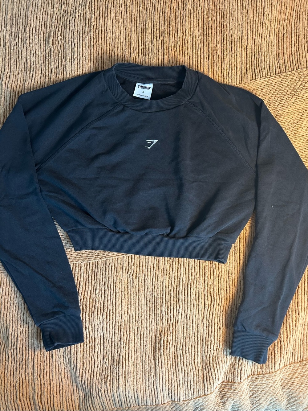 Gymshark Training Cropped Sweater - Black